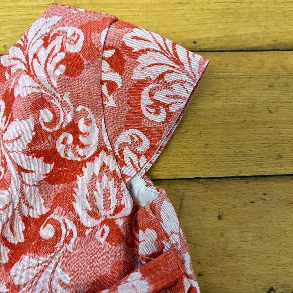 Pippa & Julie Terracotta and Cream Brocade Party Dress, Size 2T - Picture 3 of 9